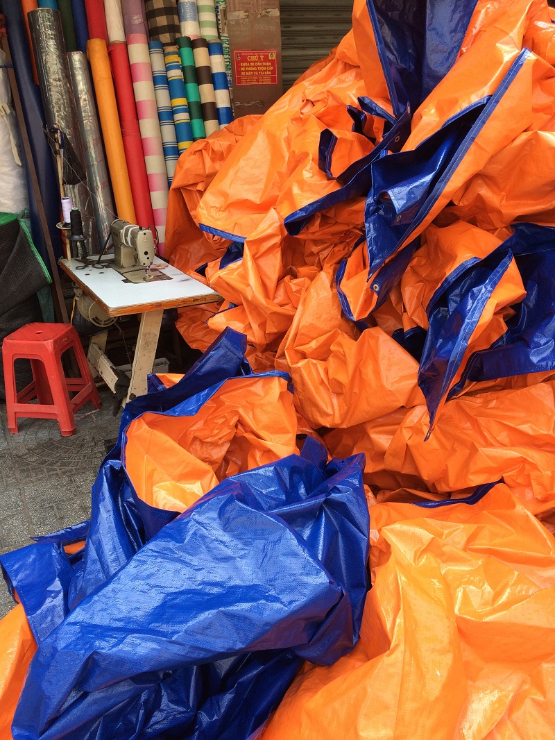 Hình ảnh: bạt nhựa xanh cam Hòa Phát Đạt