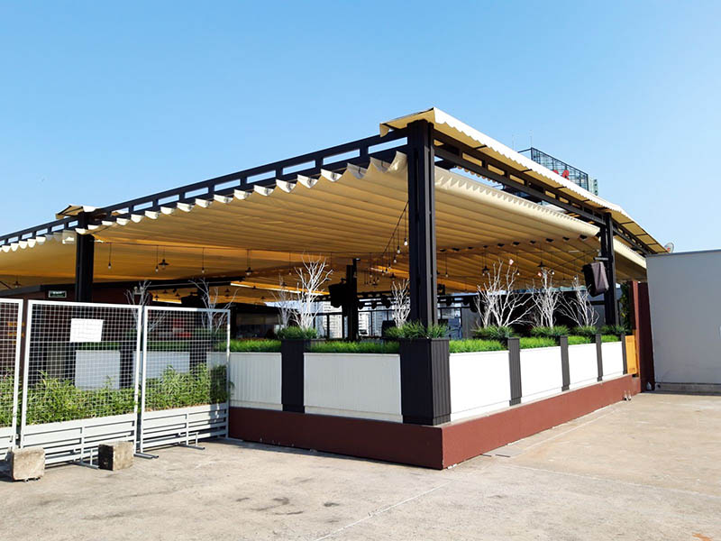 Hình ảnh: mái xếp đẹp quán cafe Hòa Phát Đạt
