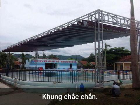 Báo giá thay vải bạt mái che bạt xếp kéo di động tại Quảng Ninh Tp Hạ Long giá rẻ