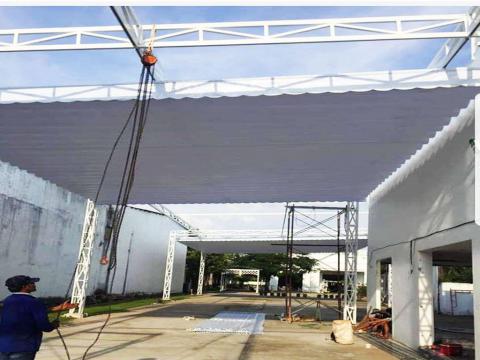 Mái che Bạt xếp di động tại Quảng Trị Tp Đông Hà