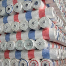 Giá bạt sọc 3 màu khổ 2m4 x 100m/cuộn - bạt che phủ công trình 2m4 x 100m